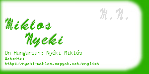 miklos nyeki business card